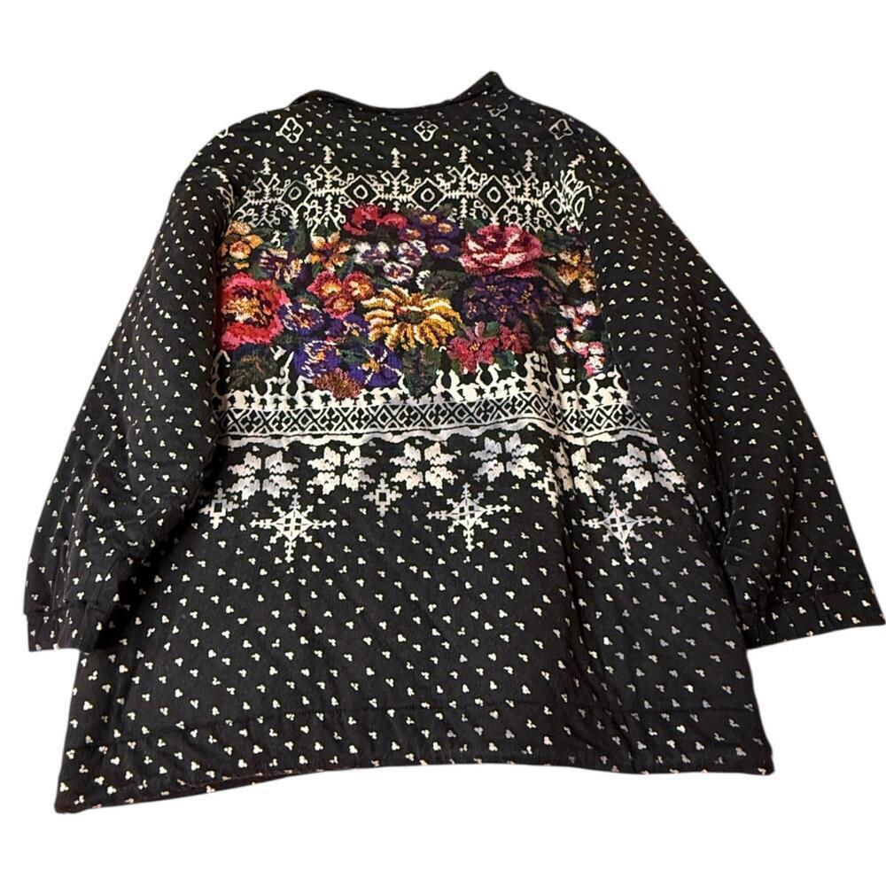 Carol Little Quilted Floral Button Front Jacket Size S - Picture 2 of 5